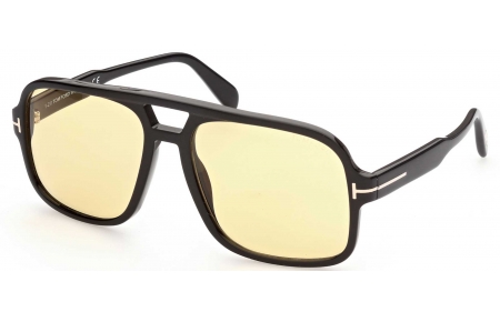 Gafas de Sol - Tom Ford - FT0884 FALCONER-02 - 01E  SHINY BLACK // LIGHT YELLOW