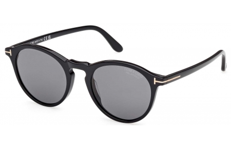 Gafas de Sol - Tom Ford - FT0904 AURELE - 01D  SHINY BLACK // SMOKED POLARIZED