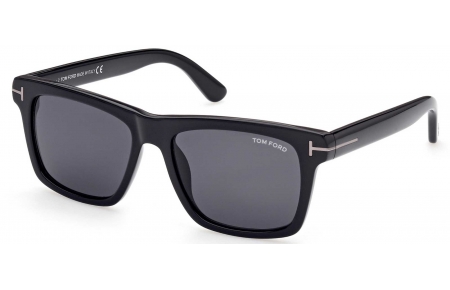Gafas de Sol - Tom Ford - FT0906-N BUCKLEY-02 - 01A  SHINY BLACK // GREY