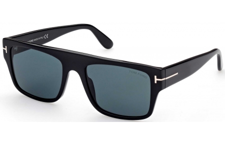 Gafas de Sol - Tom Ford - FT0907 DUNNING-02 - 01V  SHINY BLACK // BLUE