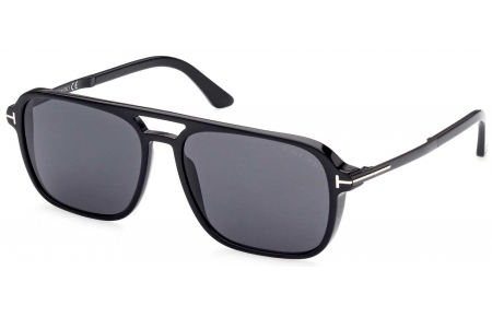 Gafas de Sol - Tom Ford - FT0910 CROSBY - 01A  SHINY BLACK // GREY