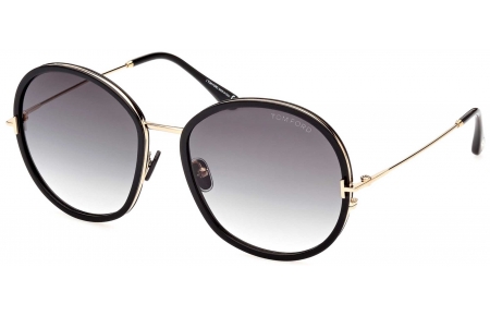 Gafas de Sol - Tom Ford - FT0946 HUNTER-02 - 01B  SHINY BLACK // GREY GRADIENT