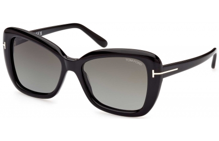 Gafas de Sol - Tom Ford - FT1008 MAEVE - 01B  SHINY BLACK // GREY GRADIENT