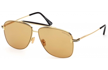 Gafas de Sol - Tom Ford - FT1017 JADEN - 30E  SHINY GOLD // LIGHT BROWN