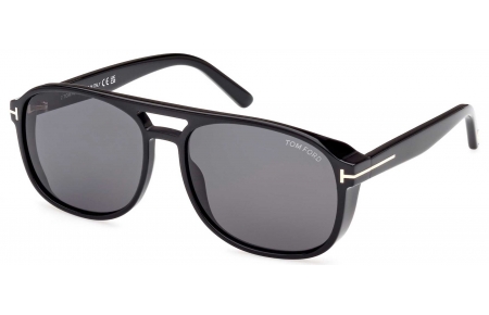 Gafas de Sol - Tom Ford - FT1022 ROSCO - 01A  SHINY BLACK // GREY
