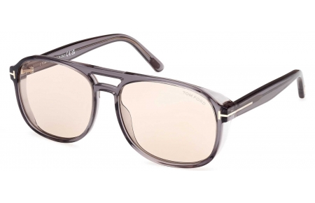 Gafas de Sol - Tom Ford - FT1022 ROSCO - 20E  TRANSPARENT GREY // BROWN PHOTOCROMIC