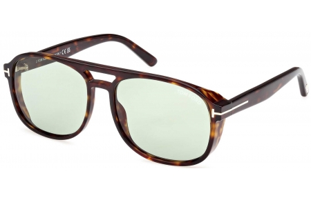 Gafas de Sol - Tom Ford - FT1022 ROSCO - 52N DARK HAVANA // LIGHT GREEN