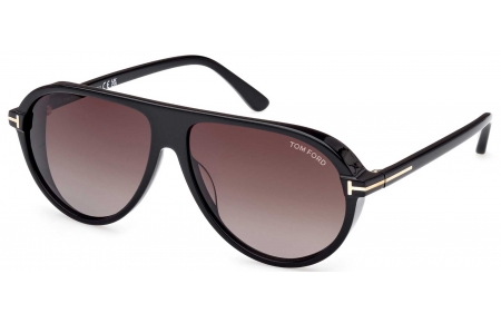 Gafas de Sol - Tom Ford - FT1023 MARCUS - 01B  SHINY BLACK // GREY GRADIENT