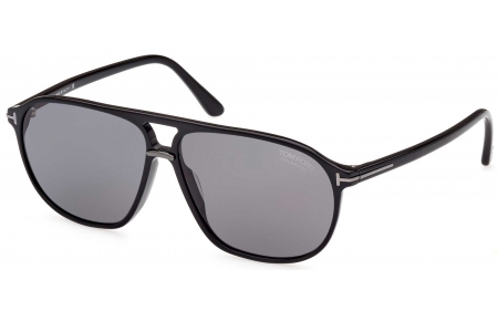 Gafas de Sol - Tom Ford - FT1026-N BRUCE - 01D  SHINY BLACK // GREY POLARIZED