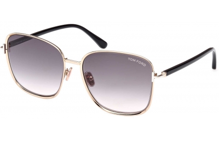 Gafas de Sol - Tom Ford - FT1029 FERN - 28B  SHINY GOLD // GREY GRADIENT