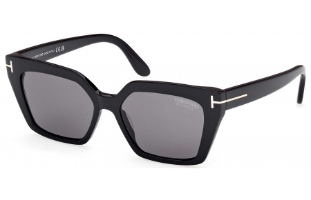 Gafas de Sol - Tom Ford - FT1030 WINONA - 01D  SHINY BLACK // GREY POLARIZED