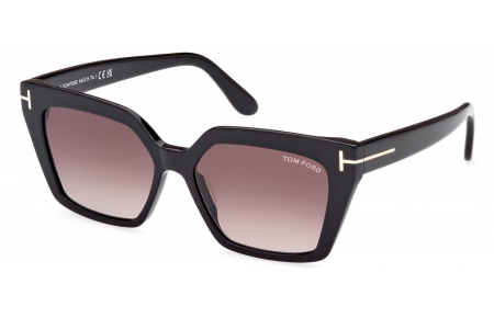 Gafas de Sol - Tom Ford - FT1030 WINONA - 01Z  SHINY BLACK // VIOLET GRADIENT