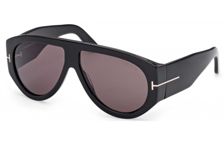 Gafas de Sol - Tom Ford - FT1044 BRONSON - 01A  SHINY BLACK // SMOKED