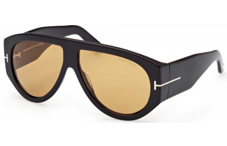 Gafas de Sol - Tom Ford - FT1044 BRONSON - 01E  SHINY BLACK // LIGHT BROWN