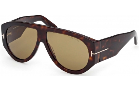 Gafas de Sol - Tom Ford - FT1044 BRONSON - 52N  DARK HAVANA // GREEN