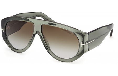 Gafas de Sol - Tom Ford - FT1044 BRONSON - 93B  SHINY TRANSPARENT GREEN // GREY GRADIENT