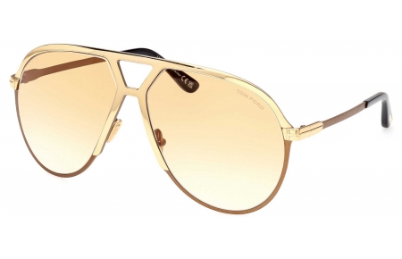 Gafas de Sol - Tom Ford - FT1060 XAVIER - 30F  SHINY GOLD // LIGHT BROWN GRADIENT
