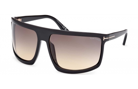 Gafas de Sol - Tom Ford - FT1066 CLINT-02 - 01B  SHINY BLACK // GREY GRADIENT