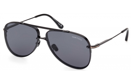 Gafas de Sol - Tom Ford - FT1071 LEON - 01A SHINY BLACK // GREY