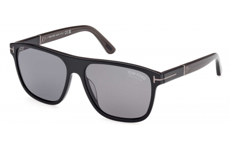 Gafas de Sol - Tom Ford - FT1081-N FRANCES - 01D  SHINY BLACK // GREY POLARIZED