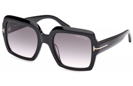 Gafas de Sol - Tom Ford - FT1082 KAYA - 01B  SHINY BLACK // GREY GRADIENT