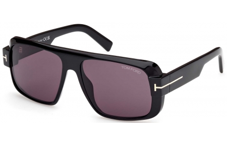 Gafas de Sol - Tom Ford - FT1101 TURNER - 01A  SHINY BLACK // GREY
