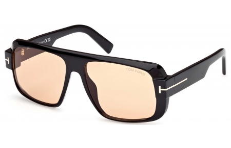 Gafas de Sol - Tom Ford - FT1101 TURNER - 01E  SHINY BLACK // BROWN PHOTOCHROMATIC