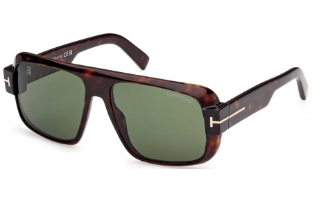 Gafas de Sol - Tom Ford - FT1101 TURNER - 52N  DARK HAVANA // GREEN