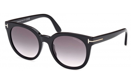 Gafas de Sol - Tom Ford - FT1109 MOIRA - 01B  SHINY BLACK // GREY GRADIENT