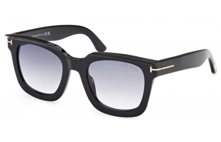 Gafas de Sol - Tom Ford - FT1115 LEIGH-02 - 01B  SHINY BLACK // GREY GRADIENT