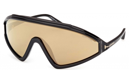 Gafas de Sol - Tom Ford - FT1121 LORNA - 01G  SHINY BLACK // BROWN MIRROR