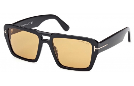 Gafas de Sol - Tom Ford - FT1153 REDFORD - 01E  SHINY BLACK // LIGHT BROWN