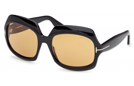 Gafas de Sol - Tom Ford - FT1155 REN - 01E  SHINY BLACK // LIGHT BROWN