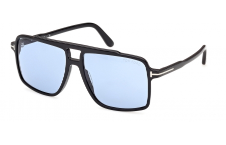 Gafas de Sol - Tom Ford - FT1177 KEMP - 01V  SHINY BLACK // BLUE