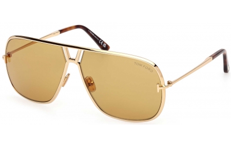 Gafas de Sol - Tom Ford - FT1204 STAVROS - 30E  SHINY GOLD // LIGHT BROWN