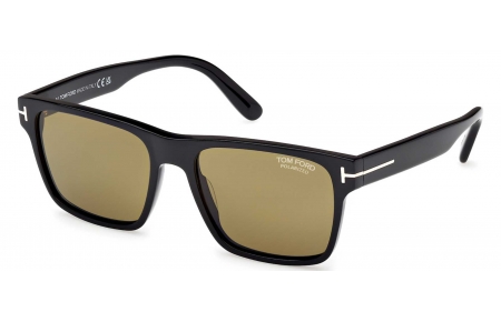Gafas de Sol - Tom Ford - FT1205 CALDER - 01H  SHINY BLACK // BROWN POLARIZED