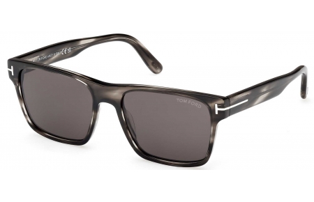 Gafas de Sol - Tom Ford - FT1205 CALDER - 56A  DARK HAVANA GREY // GREY