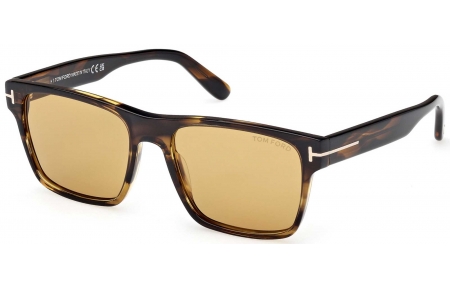 Gafas de Sol - Tom Ford - FT1205 CALDER - 56E  DARK HAVANA // LIGHT BROWN