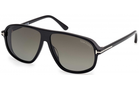Gafas de Sol - Tom Ford - FT1208 GUILLAUME - 01B  SHINY BLACK // GREY GRADIENT