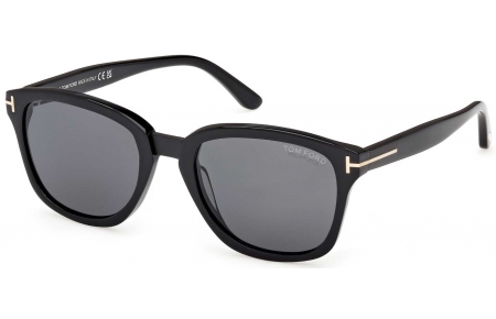 Gafas de Sol - Tom Ford - FT1213 GRAYDON - 01D  SHINY BLACK // GREY POLARIZED