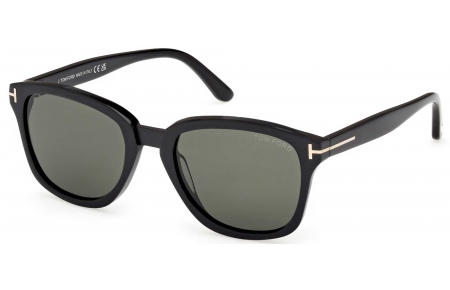 Gafas de Sol - Tom Ford - FT1213 GRAYDON - 01N  SHINY BLACK // GREEN