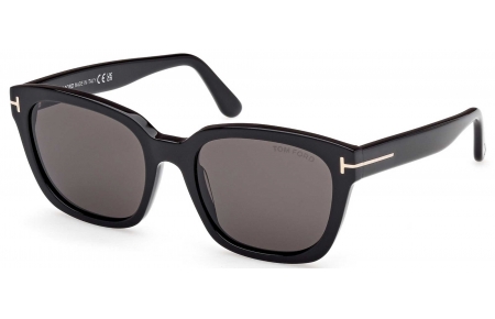 Gafas de Sol - Tom Ford - FT1216 HAYLAY - 01A  SHINY BLACK // GREY