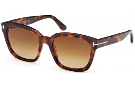 Gafas de Sol - Tom Ford - FT1216 HAYLAY - 53F  LIGHT HAVANA // BROWN GRADIENT