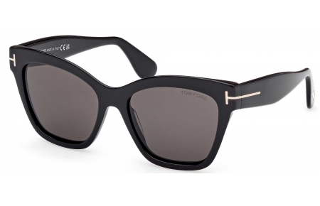 Gafas de Sol - Tom Ford - FT1217 ELVIRA - 01A  SHINY BLACK // GREY