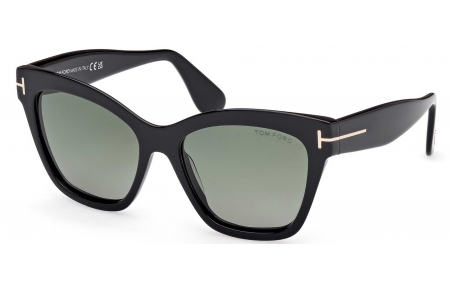 Gafas de Sol - Tom Ford - FT1217 ELVIRA - 01R  SHINY BLACK // GREEN GRADIENT POLARIZED