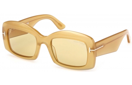 Gafas de Sol - Tom Ford - FT1218 VENETIA - 39E  SHINY YELLOW // LIGHT BROWN