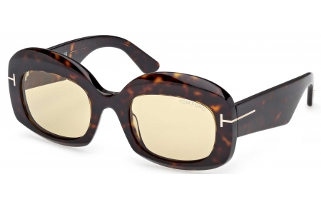 Gafas de Sol - Tom Ford - FT1219 CARMEN-02 - 52E  DARK HAVANA // LIGHT BROWN