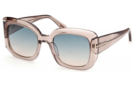 Gafas de Sol - Tom Ford - FT1220 CARLA-02 - 45P  TRANSPARENT BROWN // GREEN GRADIENT