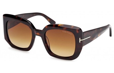 Gafas de Sol - Tom Ford - FT1220 CARLA-02 - 52F  DARK HAVANA // BROWN GRADIENT