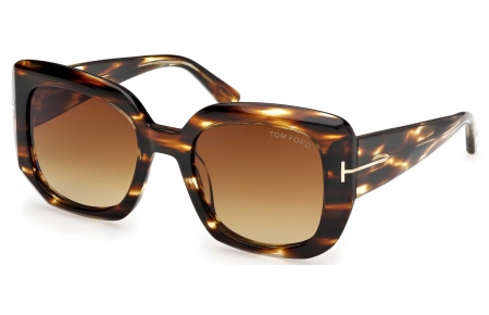 Gafas de Sol - Tom Ford - FT1220 CARLA-02 - 55F  HAVANA YELLOW // BROWN GRADIENT